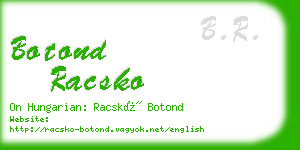 botond racsko business card